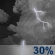 Friday Night: Chance Showers And Thunderstorms then Mostly Cloudy