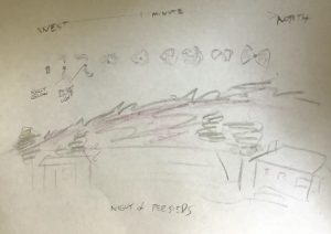 strange thing in sky sketch