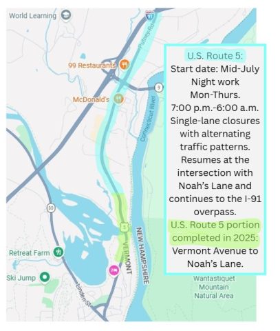 U.S. 5 2026 night work hours drawn